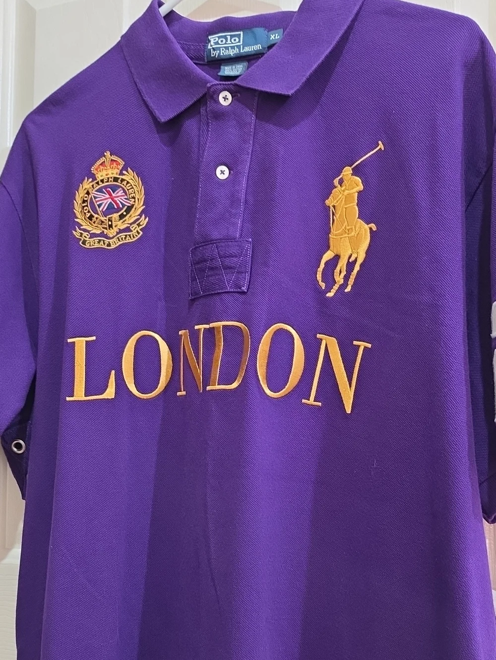 Polo by Ralph Lauren London Big Pony Polo Shirt (Chief Keef Style Polo) Size XL